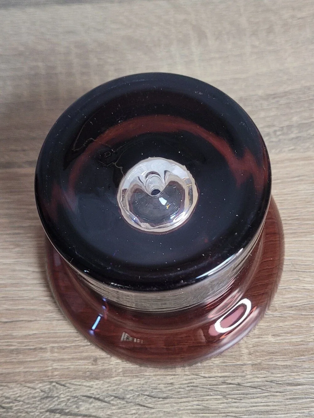 Vintage Krosno Purple Amethyst Glass Votive Candle Holder - Home Accent